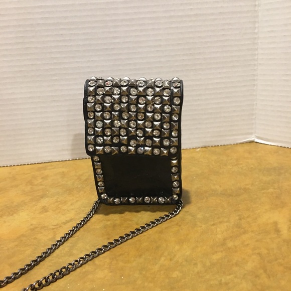 Vintage Small crossbody/belt bag/waist bag with studs and bling! - Picture 9 of 14